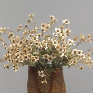 5Pcs High Simulated 15 Heads Retro Plum Blossoms for Home Wedding Decoration