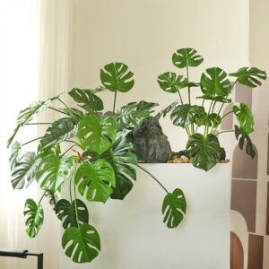 Simulated Plant Hand Feel Monstera Leaf Bonsai Northern Europe Interior Home Decoration Artificial Tree Green Plants