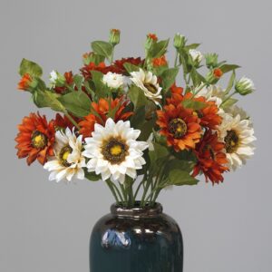 High Simulated 5 Heads Sunflowers for Home Garden Wedding Deroration