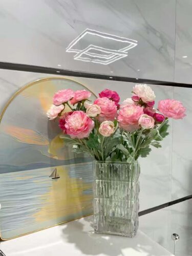 3PCS New Design Artificial Peony Flower Arrangement Sing Pink Peony for Wedding Decoration photo review
