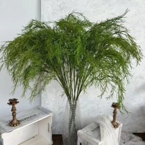 5Pcs Artificial Reed Grass Green Plants Wedding Floral Forest Arrangement Birthday Party Backdrop Decor