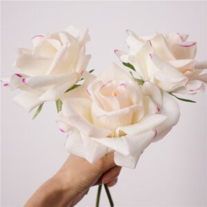 10Pcs Moisturizing Rose Real Touch Artificial Flowers Bridal Bouquet Wedding Home Decor