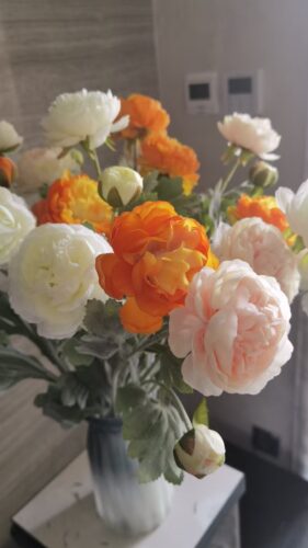 3PCS New Design Artificial Peony Flower Arrangement Sing Pink Peony for Wedding Decoration photo review