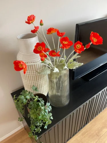 High Quality Artificial Poppy Flower For Home Decoration photo review