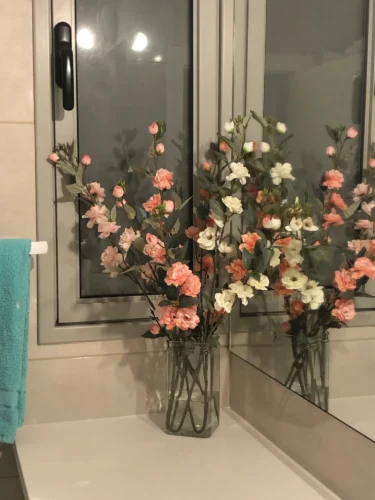 High Quality 92cm Artificial Camellia for Home Decoration photo review