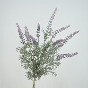 3PCS High Quality Gradient Flocking Lavender Bundle Fake Plants Wedding Bridle Bouquet Indoor Outdoor Home Kitchen Office Decor