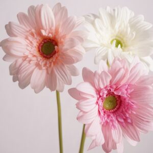 3Pcs Moisturizing Sunflower Gerbera Jamesonii Flower Real Touch Artificial Flowers Wedding Decor Bridal Bouquet Party Floral Home Decoration